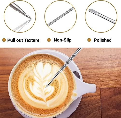 Stainless Steel Milk Frothing Pitcher (600ml/20oz) with Latte Art Pen