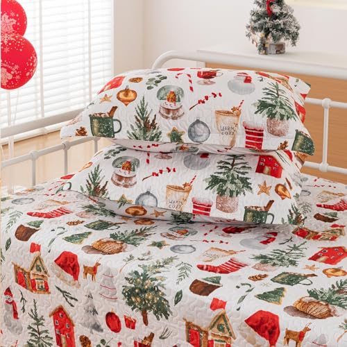 Christmas 5-Piece Twin Daybed Bedding Set with Snowman & Tree
