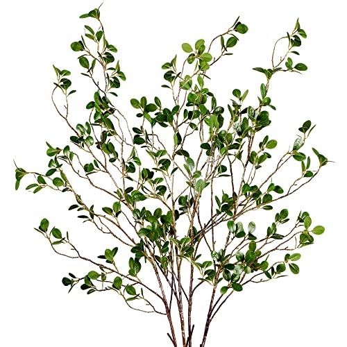 43-Inch Artificial Ficus Branches - 4Pcs Faux Greenery Stems