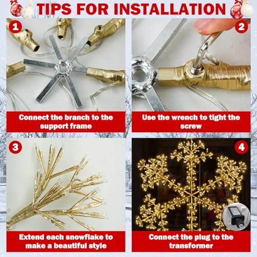 Unlemoni 59" Snowflake Light with 864 LED - Window/Outdoor Christmas Decoration (Variation: 59 inch)