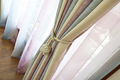 4 Pack Handmade Rope Curtain Tiebacks - Heavy Duty Decorative Holdbacks