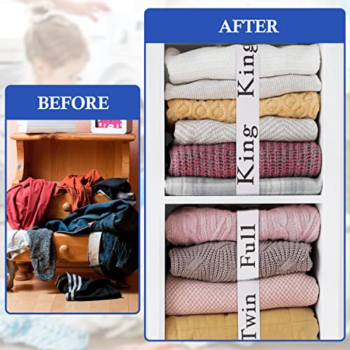 20 Bed Sheet Organizer Bands - Elastic Storage Labels for Sheets