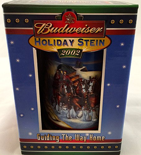 2002 Budweiser Holiday Stein Guiding The Way Home Collectible Ceramic