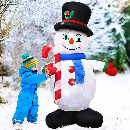 5Ft Christmas Inflatable Snowman with LED Lights Outdoor Decor