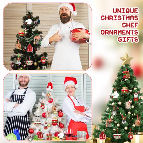 Christmas Baking Ornaments Set - 12 Kitchen Themed Holiday Decorations