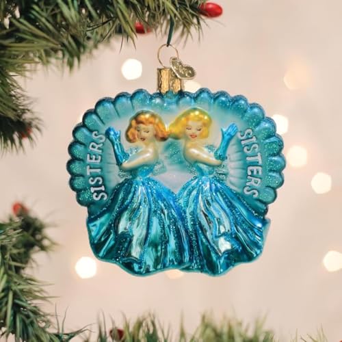 Old World Christmas Sisters Glass Blown Ornament – Handcrafted Holiday Family Keepsake