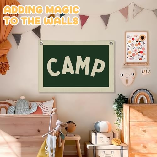 Camping Canvas Wall Banner - Motivational Decor for Classroom or Nursery