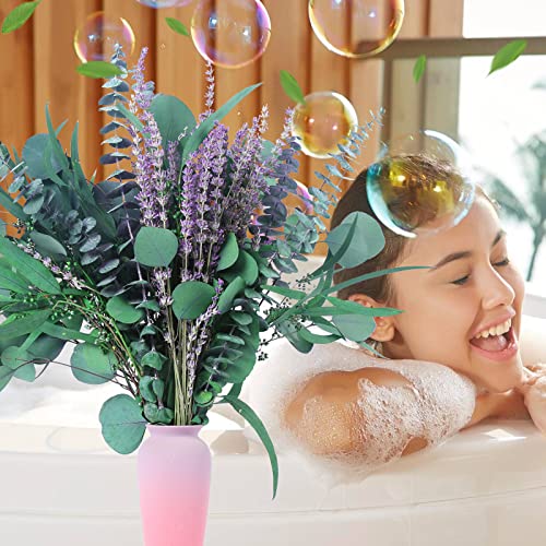 Dried Eucalyptus & Lavender Stems Bundle for Shower Spa Decor - 52 Pcs