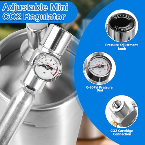 128oz Stainless Steel Mini Keg Growler with Adjustable Tap System