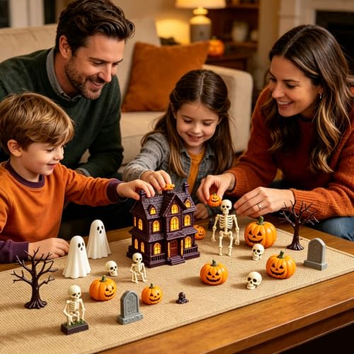 Burlap Halloween Village Base Mat - 2-Pack Jute Landscape Liner (19.7 x 47 in)