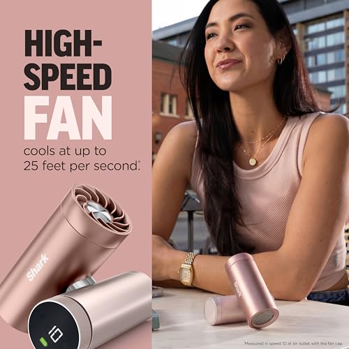 2-in-1 Personal Fan and Dry-Touch Mist, Rose Gold