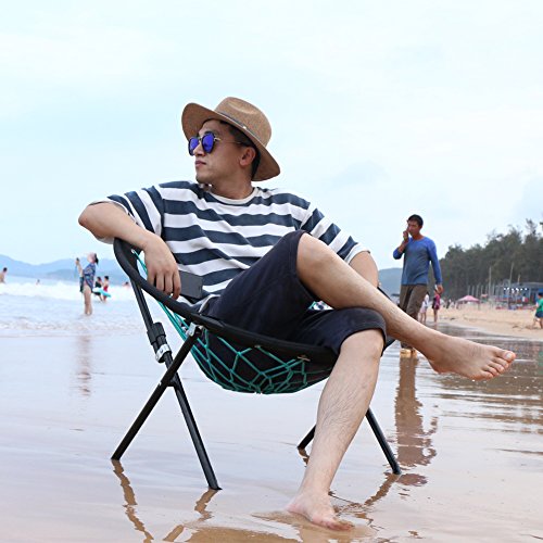 Folding Bungee Dish Chair - Portable Saucer Chair for Bedroom and Gaming