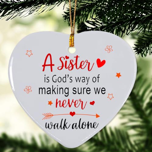 Sister Christmas Ornament 2026 - Sister Ornaments for Christmas Tree - JUNQIU US