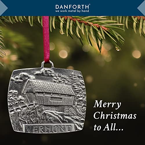 DANFORTH Covered Bridge Ornament | Pewter Handcrafted in USA