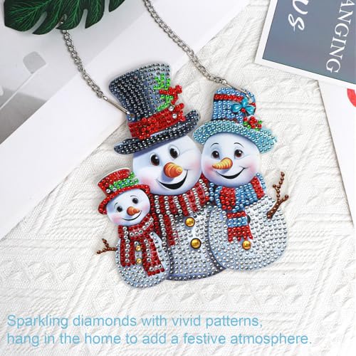 AiYuanzsh Christmas Snowman 5D Diamond Painting Ornament Kids & Adults DIY Craft