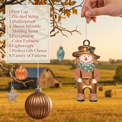 Shatterproof Fall Tree Ornaments Set - 70ct Orange Autumn Harvest Decor