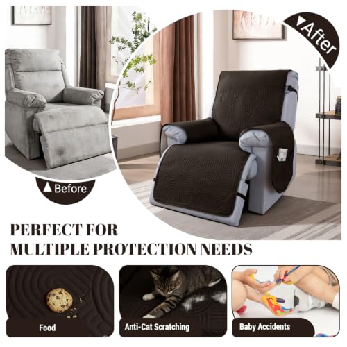 100% Waterproof Recliner Chair Cover with Non-Slip Design