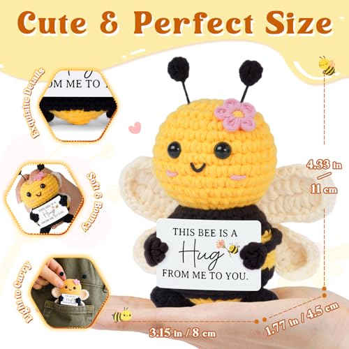 Handmade Crochet Bee Get Well Soon Gift - Soft Recovery Comfort Keepsake