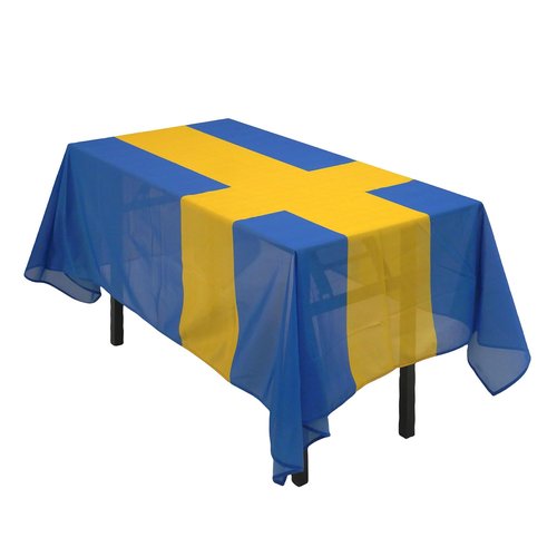 Sweden Swedish Flag Tablecloth,Rectangular Tablecloth Fade-Resistant Washable National Flag Tablecloth, Suitable for Kitchen Dining Family Gatherings and Outdoor Events,Home Decoration.