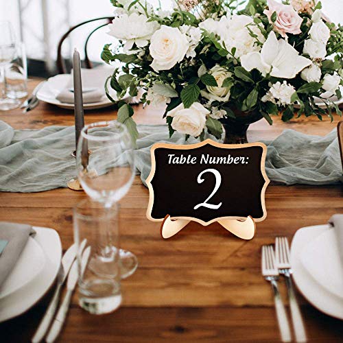 Mini Chalkboard Signs with Easel Stand (20 Pack) - Food Labels & Place Cards