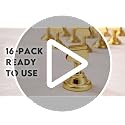 16pc Gold Metal Table Number Holders - 1.7 Inch Place Card Stand
