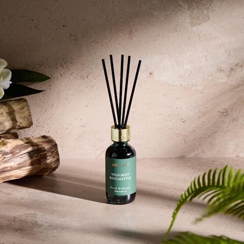 Wild Mint & Eucalyptus Reed Diffuser Set with 8 Sticks - 3.38 fl oz