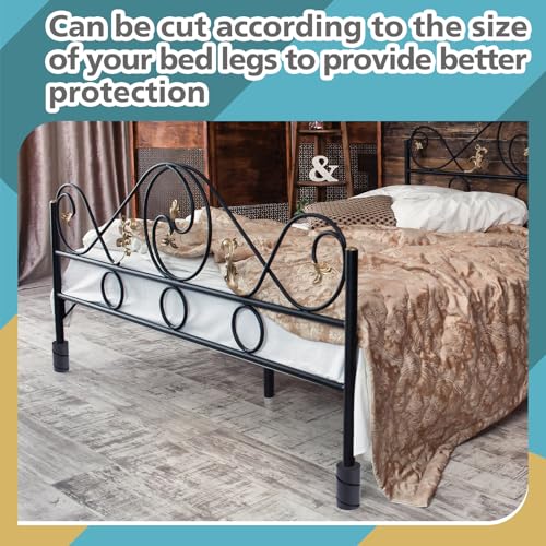 Bed Frame Toe Protectors - 6 Inch Soft Foam Guards for Furniture Legs (4 Pack)
