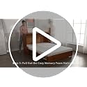 Queen Size Murphy Bed with Tri-Fold Mattress, USB Charging & Storage Drawers