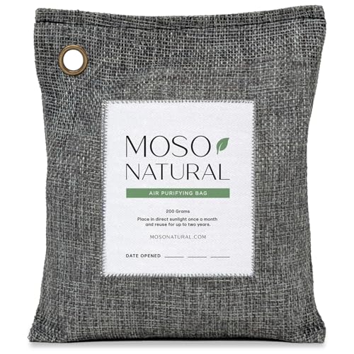 Bamboo Charcoal Air Purifying Bag 200g - Reusable Odor & Moisture Absorber