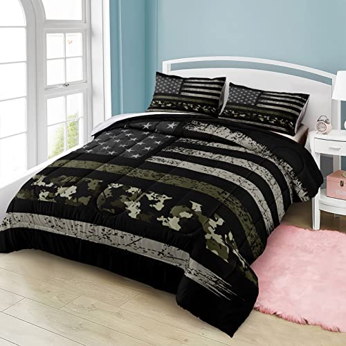 California King Size Camouflage Comforter Set - 4 Piece Bedding