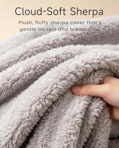 23-inch Kids Sherpa Chair with Washable Cover, Toddler Reading Sofa