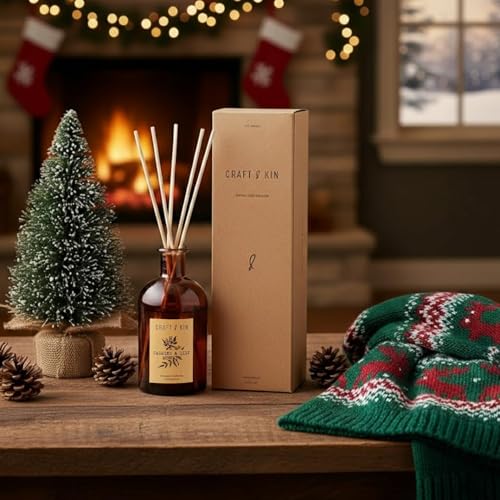 Lily & Jasmine Reed Diffuser Set - 5.75 oz Long-Lasting Home Fragrance