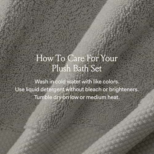 6-Piece Organic Cotton Plush Bath Towel Set - Ultra Soft & Absorbent