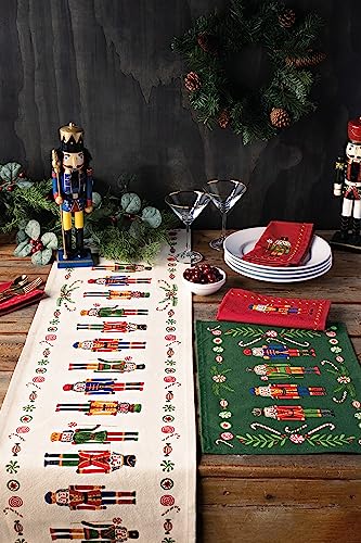 Now Designs Nutcracker Christmas Table Runner 72x13 Inches Cotton Holiday Decor