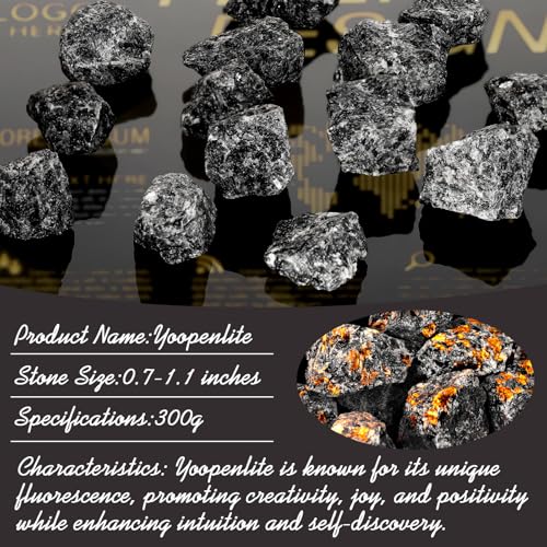 Raw Yooperlite Flame Stones - UV Reactive Glowing Crystals (300g / 0.67 lb)