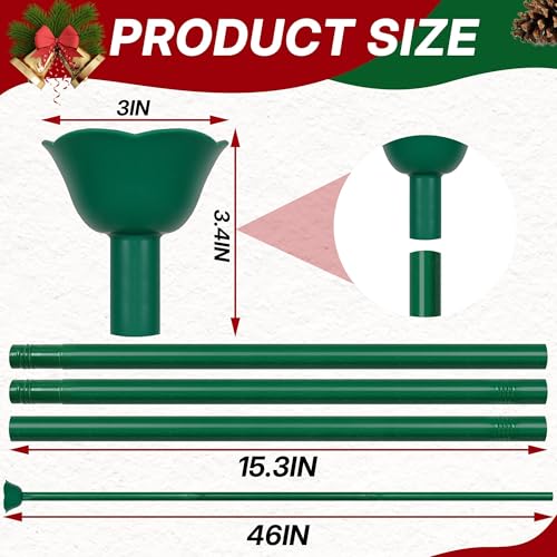 46" Adjustable Christmas Tree Watering Funnel with Stainless Steel Hose