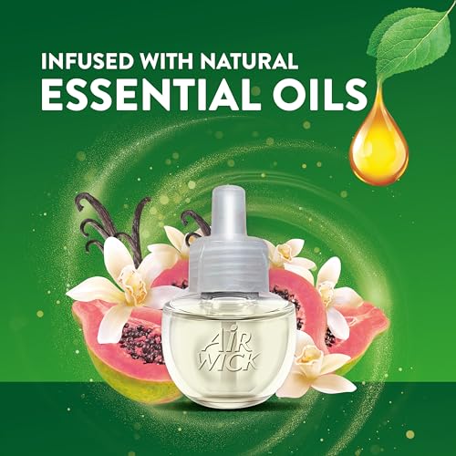 Plug-In Scented Oil Starter Kit - 2 Warmers & 6 Refills, Vanilla & Pink Papaya