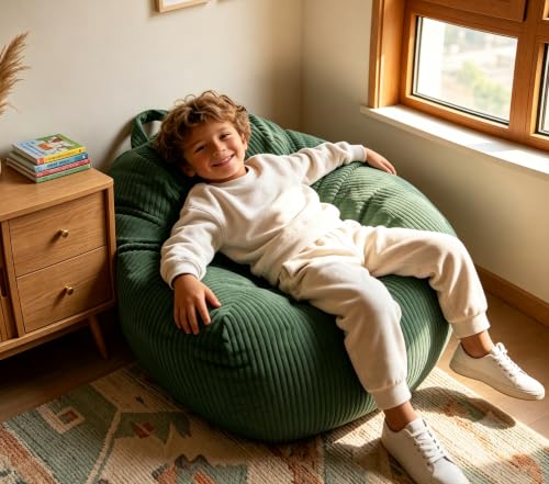 3ft Memory Foam Bean Bag Chair for Kids and Teens - Cozy Lounge Sofa
