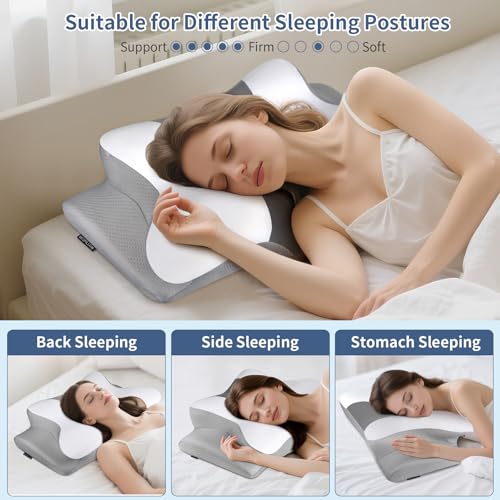 Ergonomic Cervical Neck Pillow for Pain Relief - Memory Foam Support