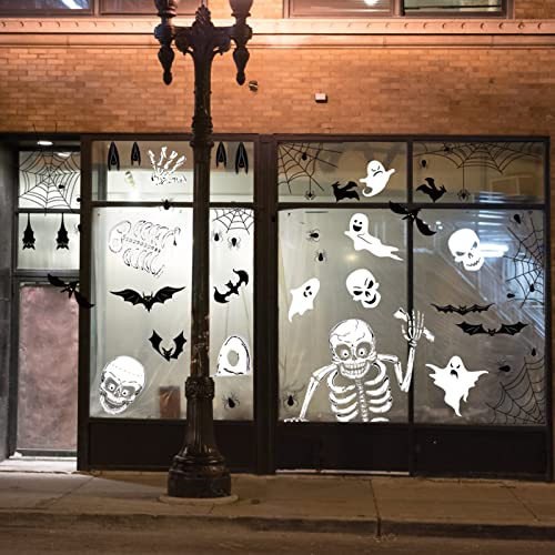 140PCS Halloween Window Clings - Double-Sided Removable Decor