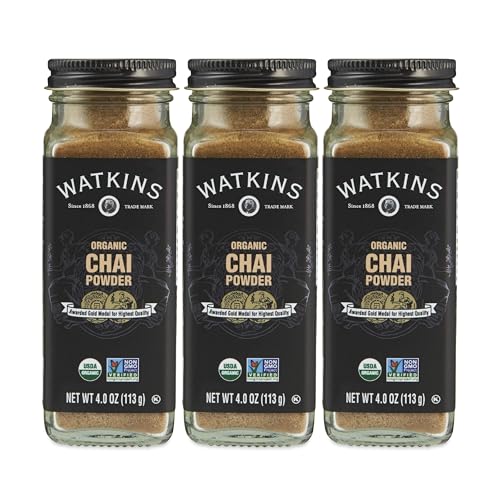Watkins Gourmet Organic Spice Jar, Chai Powder, 4 Ounce (Pack of 3)