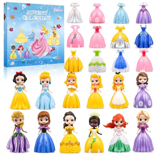 Princess Advent Calendar 24 Days Christmas Countdown Dress Up Toy Set