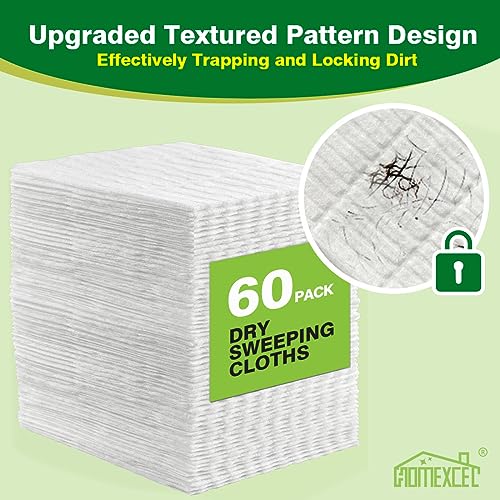 Dry Sweeping Cloth Refills for Floor Cleaning - Disposable Pads (64 Count)