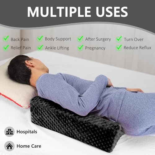 Ergonomic Wedge Pillow for Side Sleeping - Non-Slip Foam Support