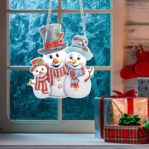 AiYuanzsh Christmas Snowman 5D Diamond Painting Ornament Kids & Adults DIY Craft