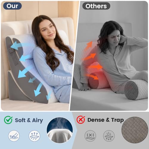 5PCS Adjustable Wedge Pillow Set for Post-Surgery Recovery & Comfort