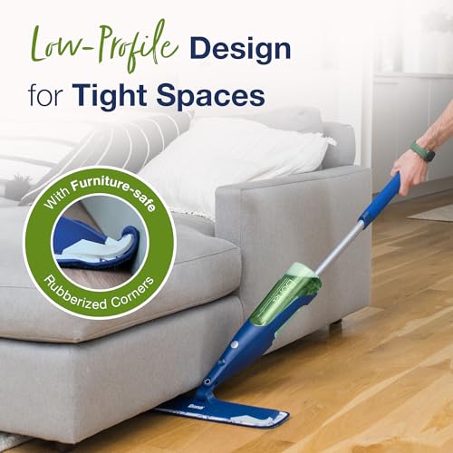 Multi-Surface Floor Spray Mop Kit with Washable Microfiber Pad & Cleaner