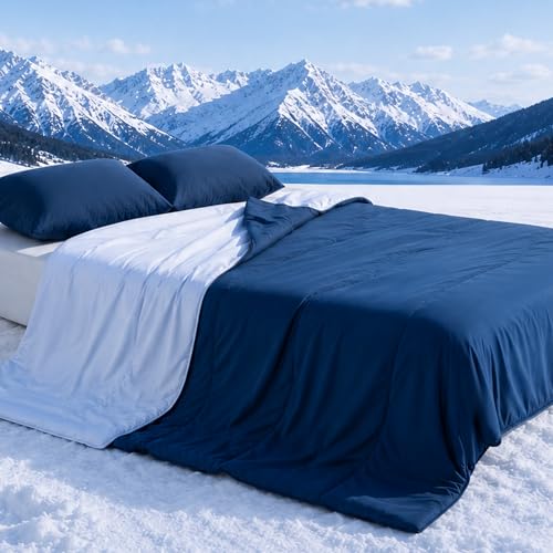 AQUZIN Cooling Comforter Set Queen Size with Pillowcases for Hot Sleepers