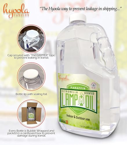 Citronella Paraffin Lamp Oil - 1 Gallon Mosquito Repellent Fuel for Lanterns