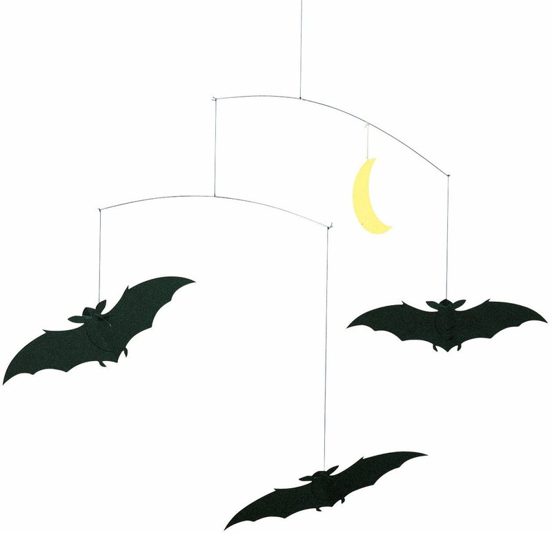 Lucky Bats Hanging Mobile - 20 Inches - Premium-Grade Cardstock - Handmade in Denmark by Flensted